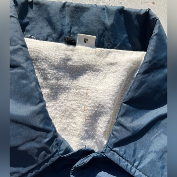 Men's Vintage Windbreaker Navy Blue Newspaper Route M 70s 80s Nylon Classic - Picture 3 of 13